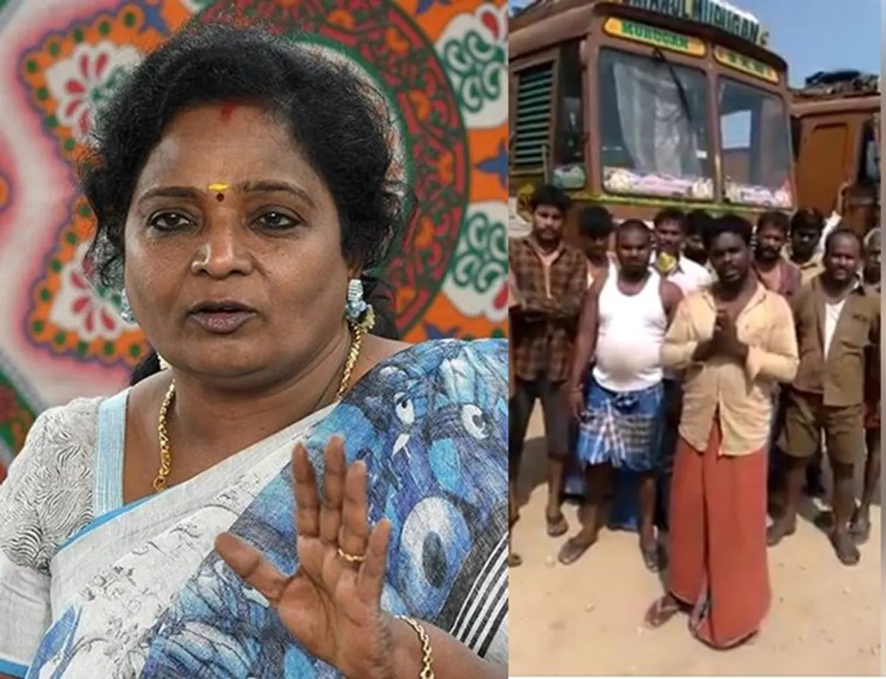 Telangana governor Tamilisai Soundararajan helps stranded truck drivers