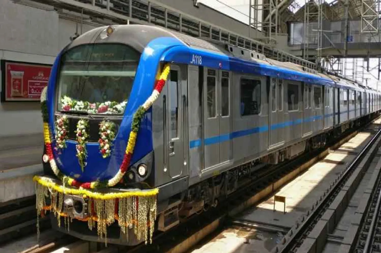 chennai, chennai metro, metro rail, new trains, washermanpet, thiruvottiyur, wimco nagar, cmrl, extension, traffic congestion