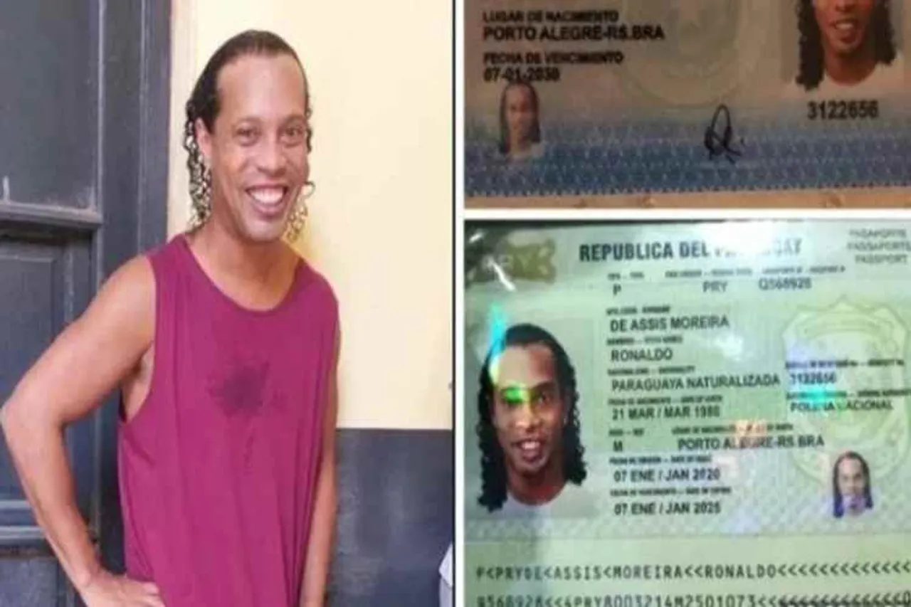 ronaldinho, ronaldinho jail, ronaldinho jail paraguay photo, ronaldinho brazil, ronaldinho fake passport, ronaldinho age, ronaldinho number, football news