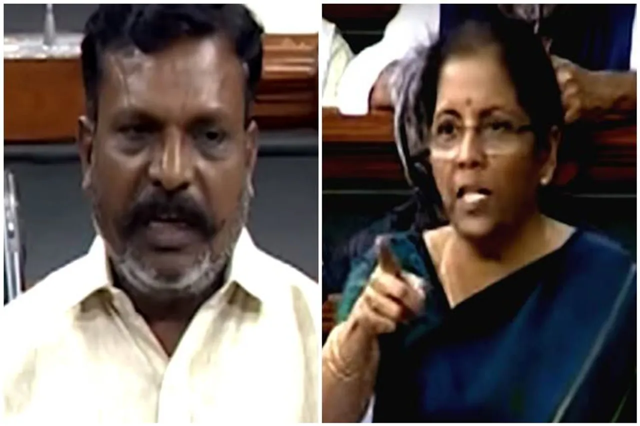 thirumavalavan, vck leader thirumavalavan, திருமாவளவன், நிர்மலா சீதாராமன், விசிக, thirumavalavan mp finance minister nirmala sitharaman, thirumavalavan vs nirmala between, thirumavalavan nirmala sitharaman debate in loksabha, jammu kashmir