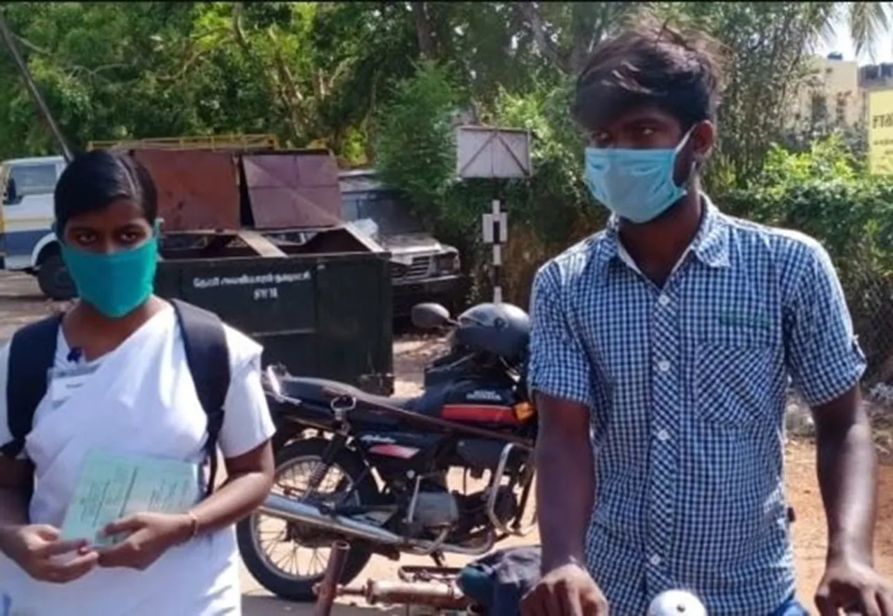 Brother pedaling bicycle 80 KM to bring his sister home in Madurai