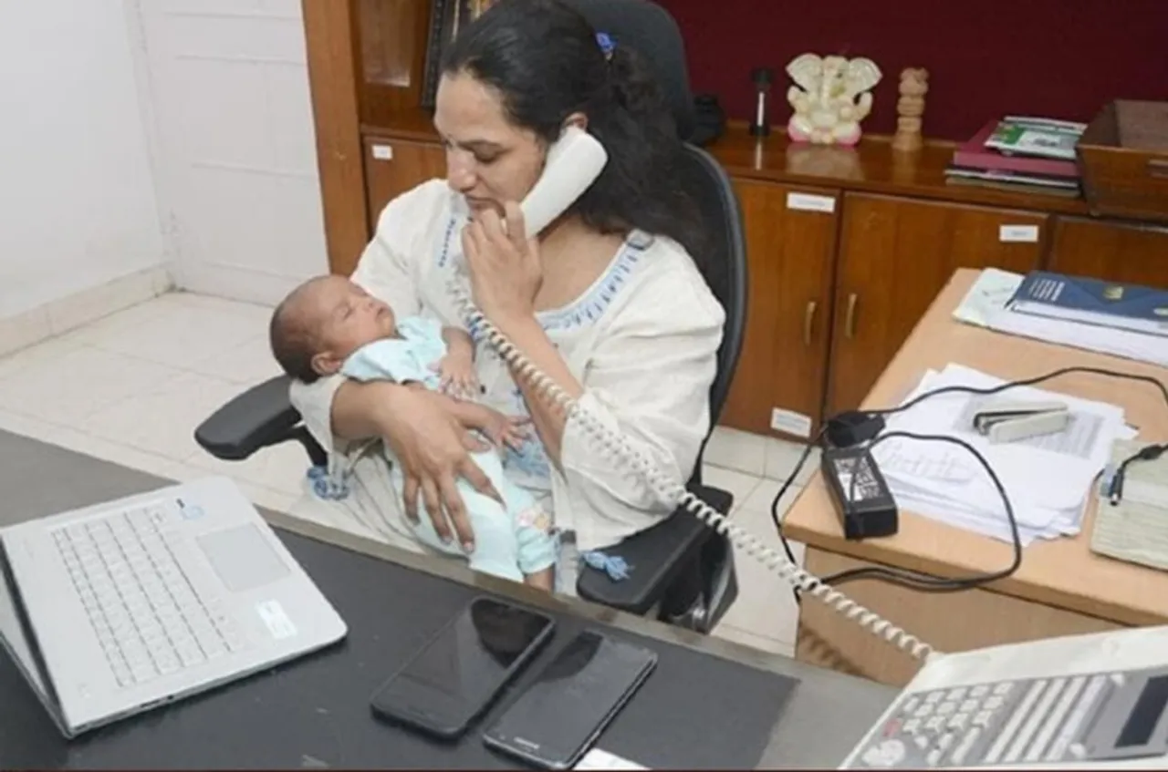 IAS officer Gummala Srijana returned to office with her 22-days old kid