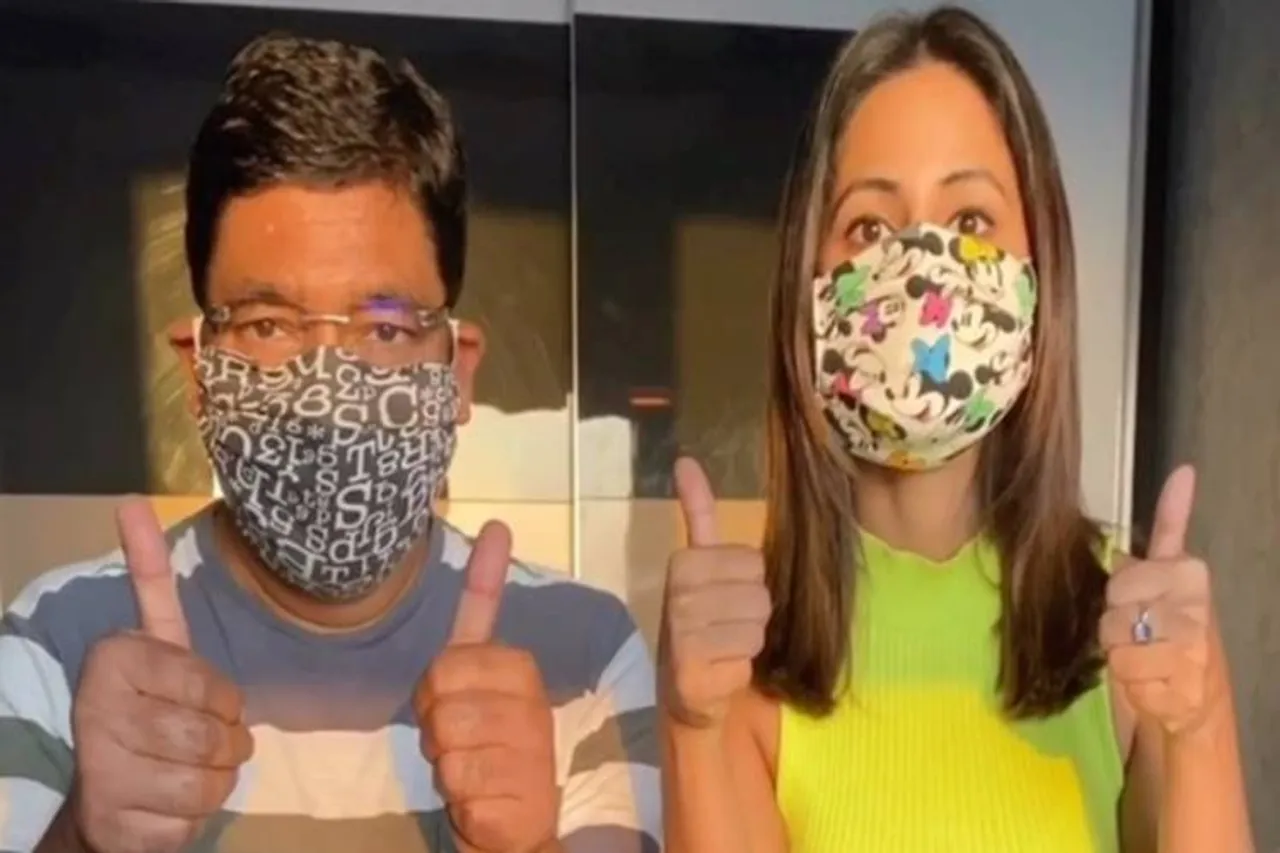 tv celebrity hina khan mask prepare tutorial covid 19