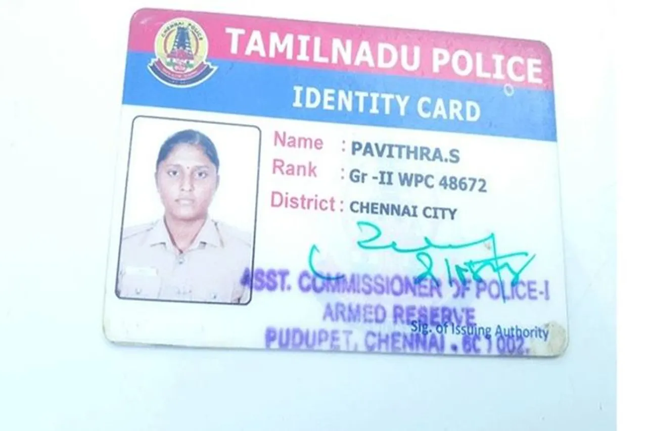 Women Police Pavithra died in a road accident in chennai