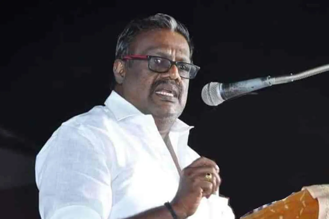 coimbatore dmk district secretary thendral selvaraj arrested, kovai district dmk secretary arrested, கோவை திமுக மாவட்ட செயலாளர் தென்றல் செல்வராஜ் கைது, தென்றல் செல்வராஜ் கைது, திமுக, கோவை, அமைச்சர் எஸ்.பி.வேலுமணி, dmk thendral selvaraj arrested for derogatory speech video, thendral selvaraj derogarory speech on minister sp velumani, dmk, aiadmk, pollachi