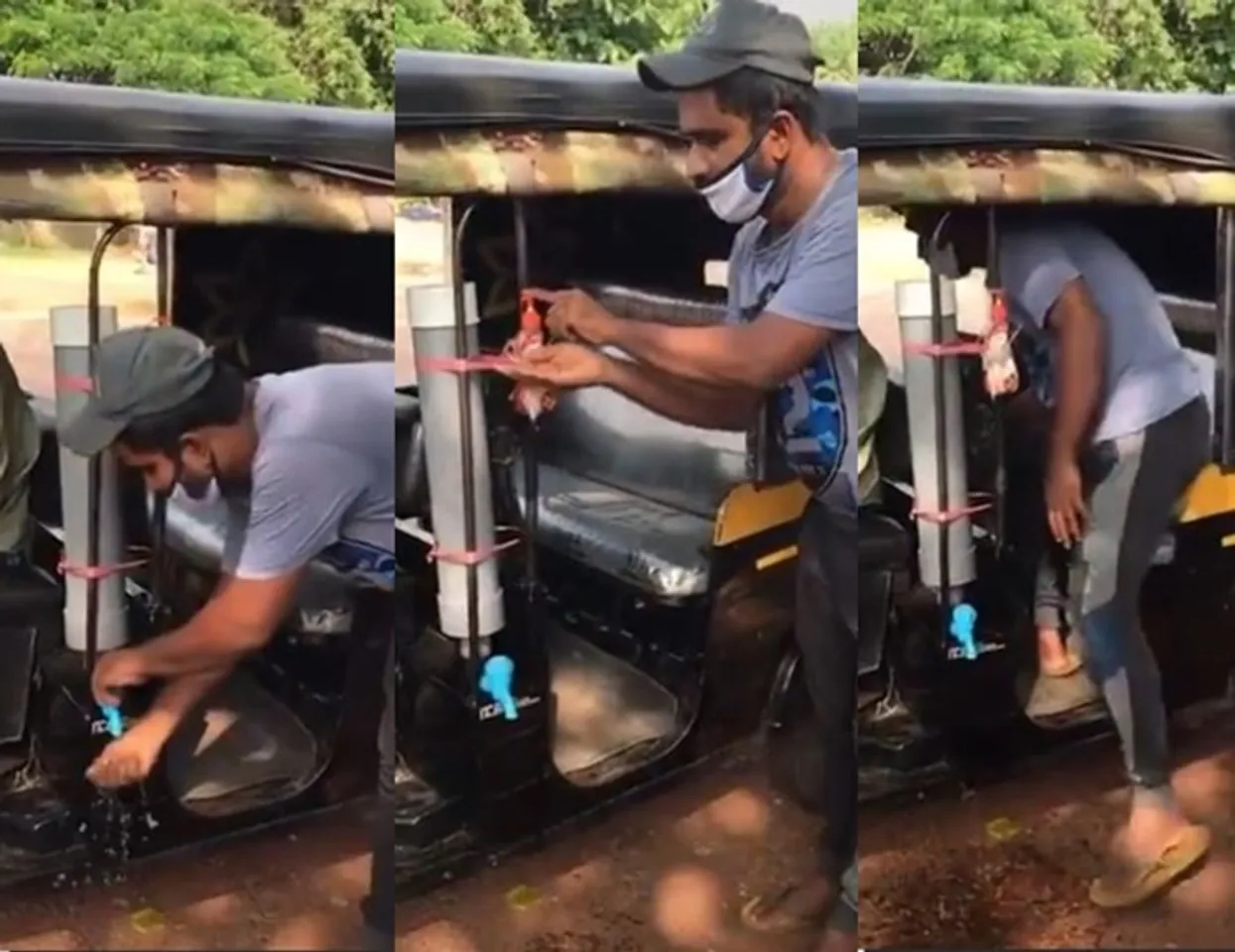 Trending viral video of Kerala Autorickshaw With Tap And Hand Wash Impresses netizens