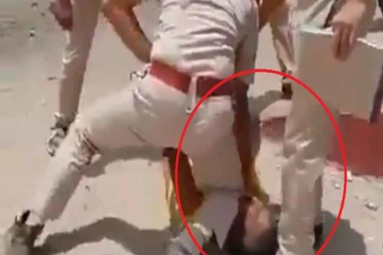 America, george floyd, rajasthan , jodhpur police, mask, police action, cop kneels on neck of man, george floyd, rajasthan cop kneels on neck of man, jodhpur george floyd, rajasthan george floyd video, viral