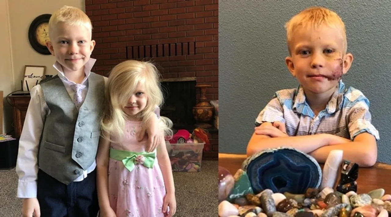 Bridger Walker,  6-year-old boy rescued his sister from a dog attack