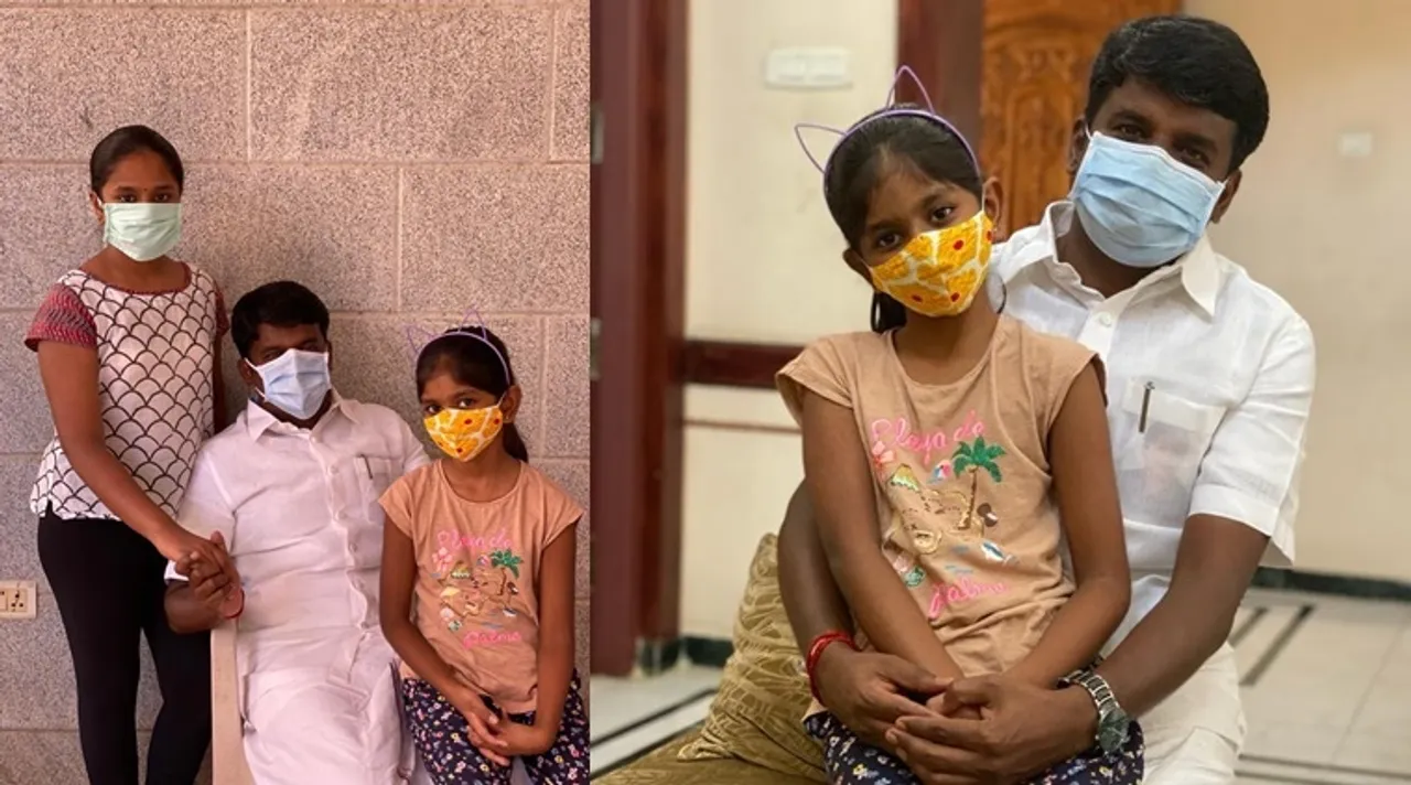Tamil Nadu health minister Dr C Vijayabaskar met his daughters after 40 days