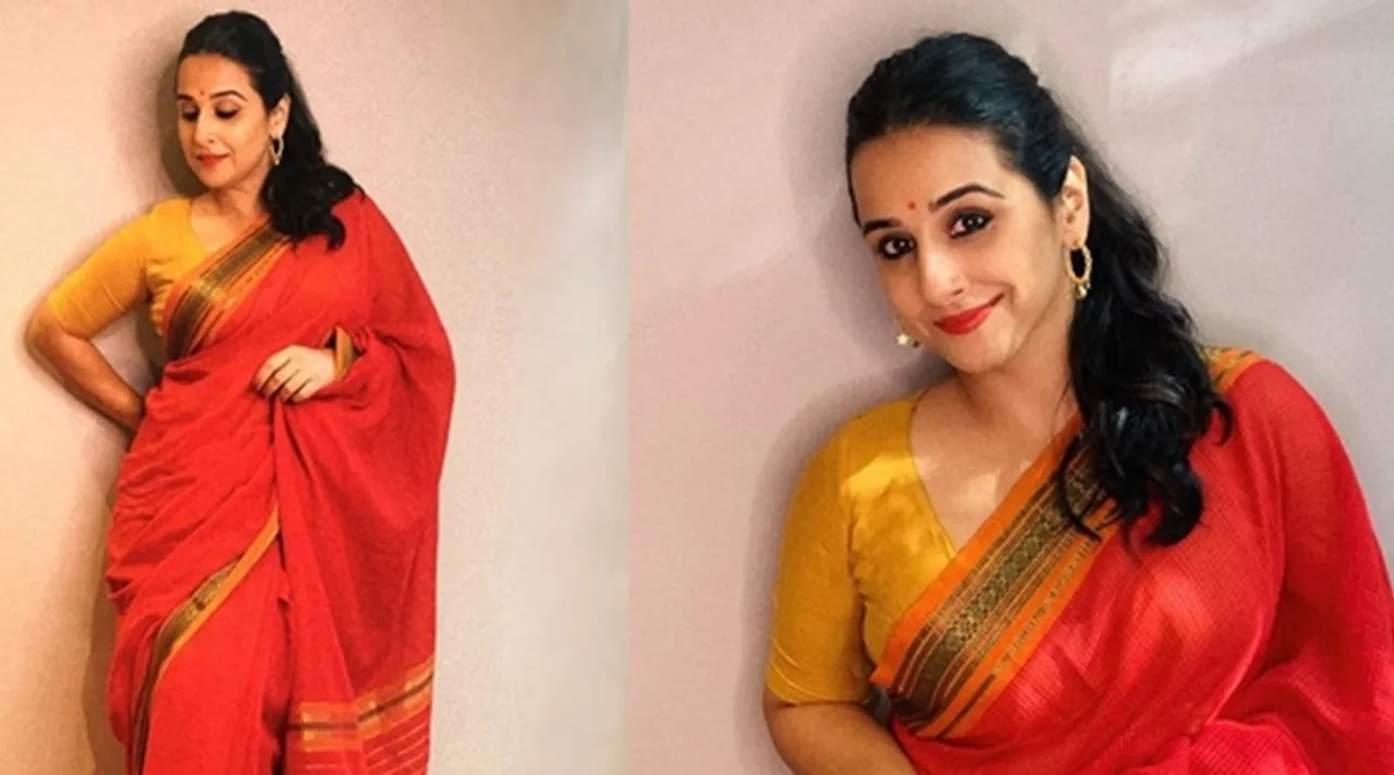 Shakuntala Devi e-promotions: Vidya Balan keeps it simple in Coimbatore cotton sari