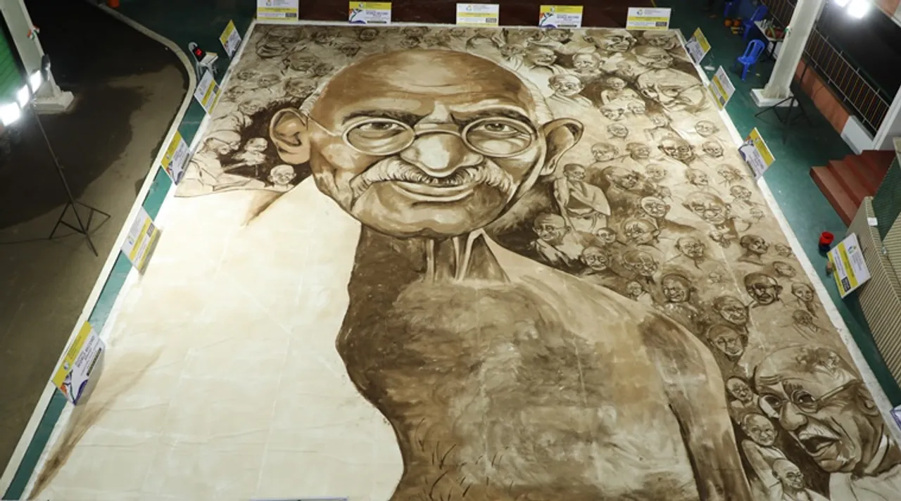 Chennai artist attempts world record with Gandhi coffee art