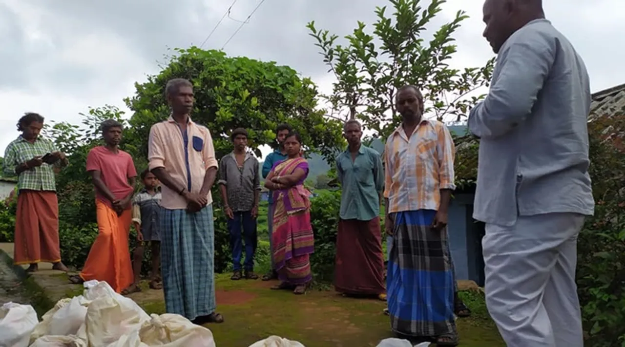 Coimbatore tribal villages and corona relief materials