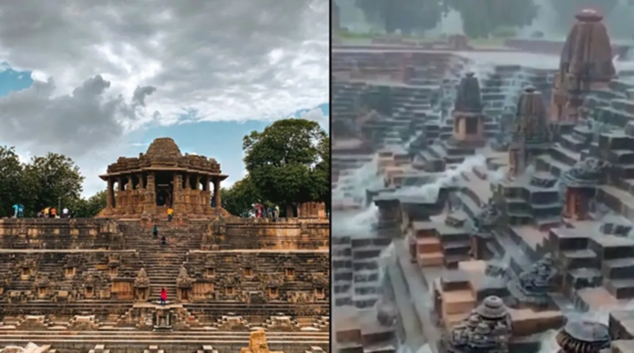 Prime Minister Narendra Modi shares Modhera's iconic sun temple's video on a rainy day