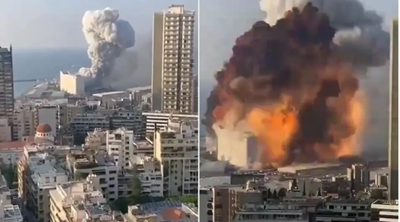 The major blast occurred near the port area in Beirut