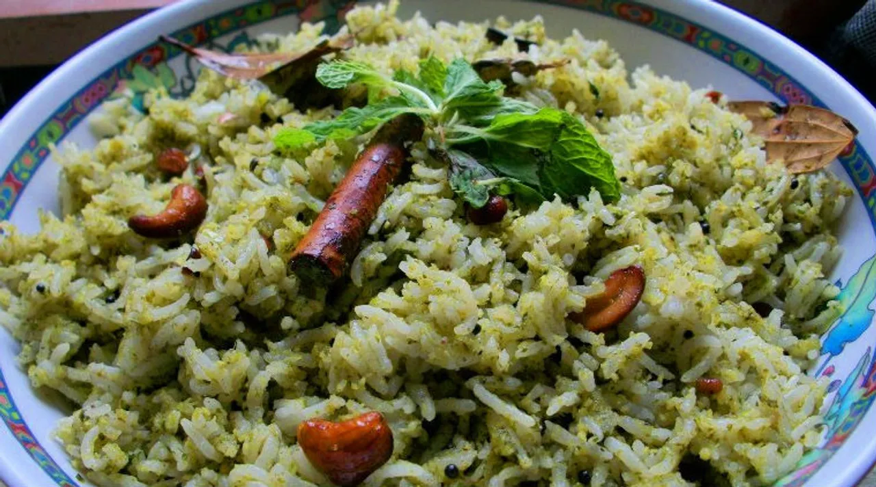 rice recipes in tamil pudina rice recipe