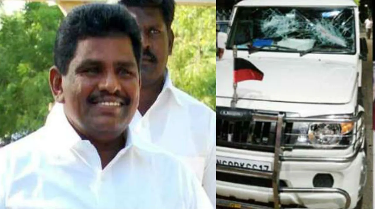 dmk mla anitha radhakrishanan dmk mla anitha car