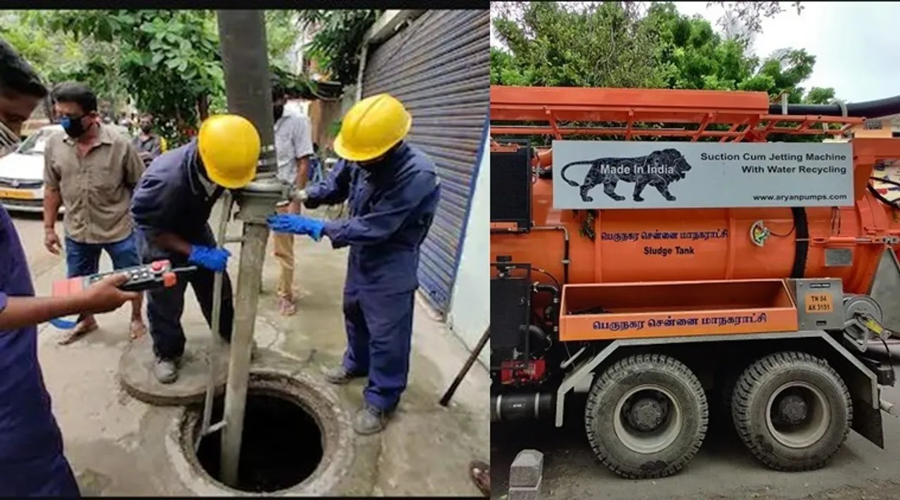 North east monsoon Chennai corporation clears all the blockages in sewage for waterlog free roads