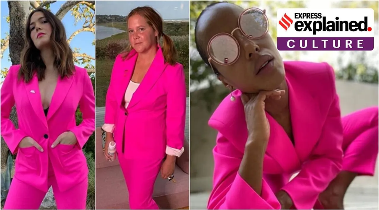 Pink suit politics hollywood hilary clinton tamil news