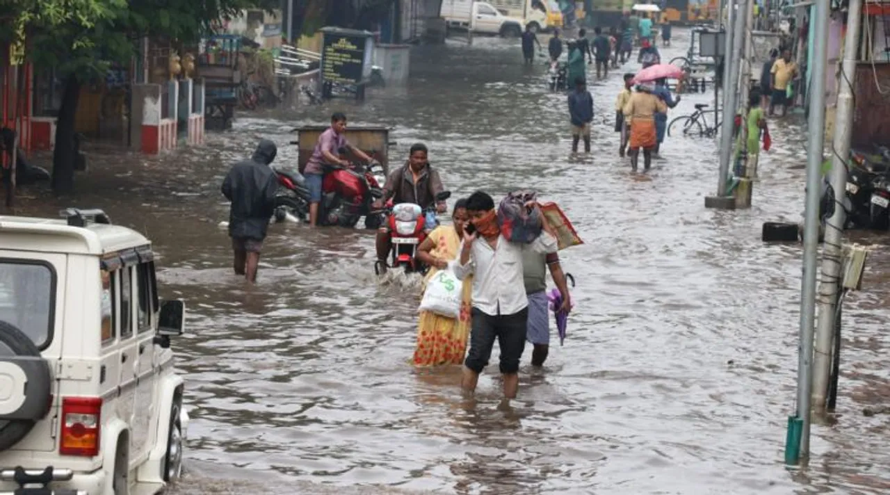 nivar effect palaru river flood kanchipuram