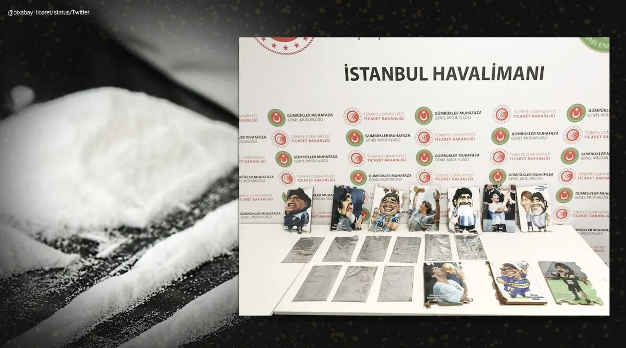 Man conceals 2kg cocaine inside Maradona paintings, caught at Turkey airport