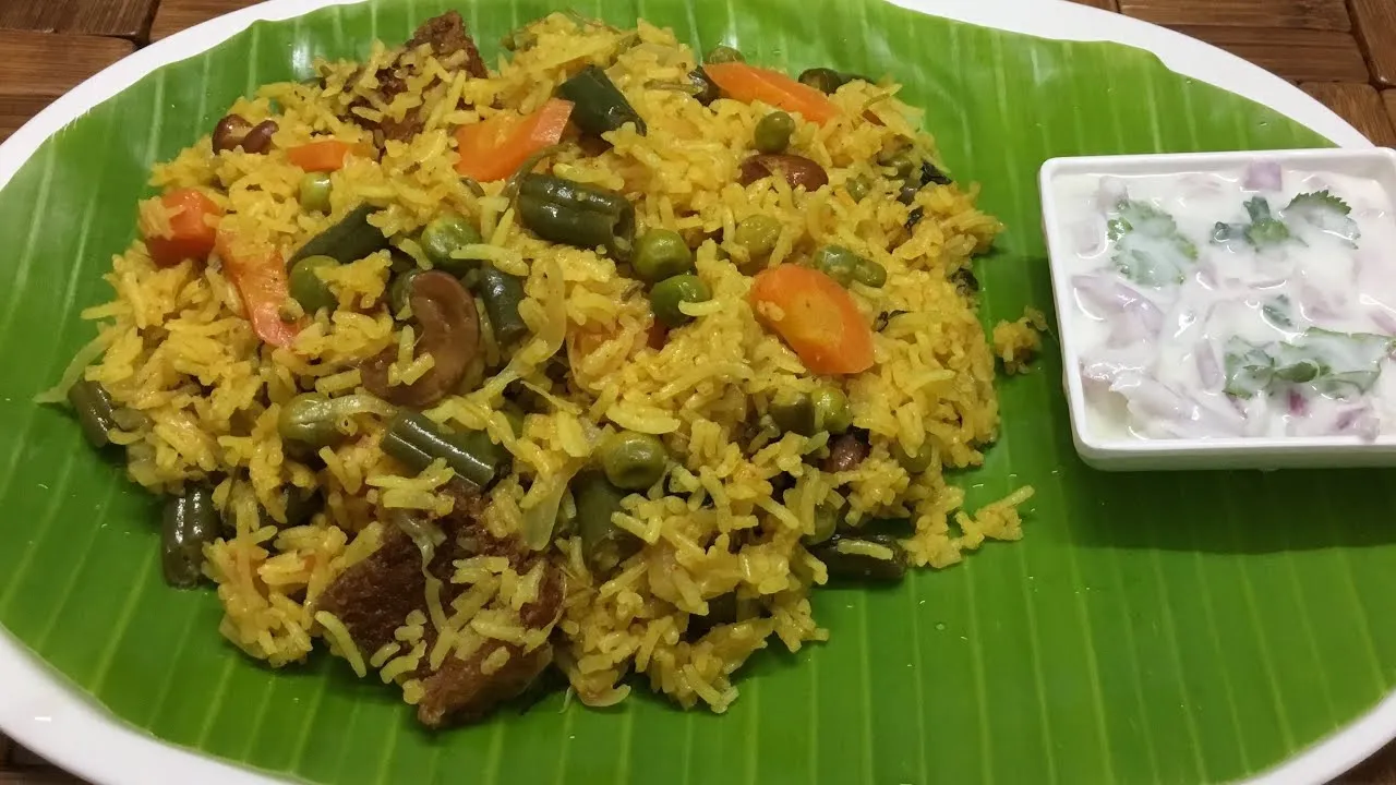 vegtable biryani recipe hotel veg biryani ,