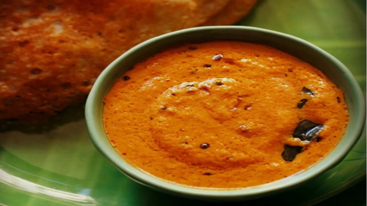 Kerala style Red Coconut Chutney Recipe Thengaai Chatni recipes Tamil