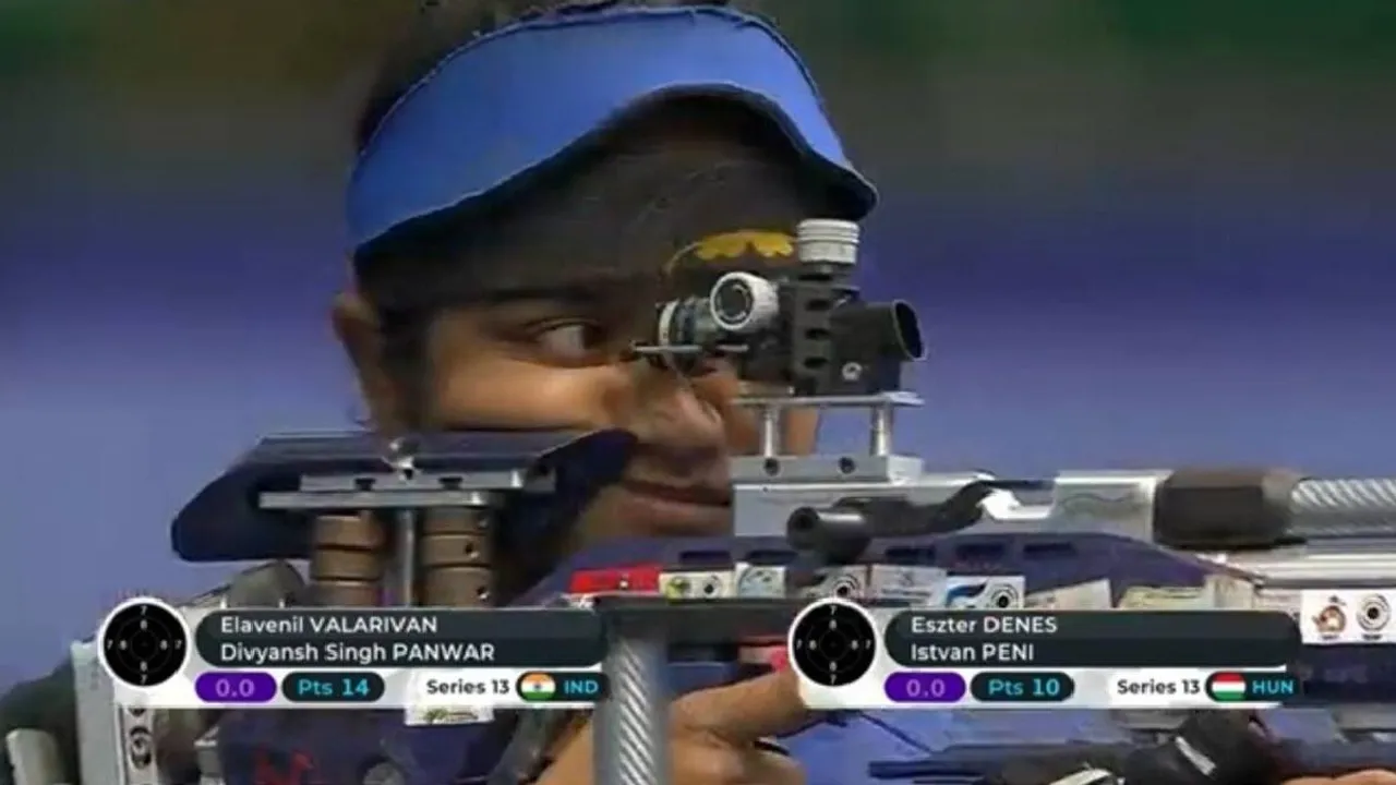 ISSF World Cup tamil news India’s Elavenil Valarivan, Divyansh Panwar clinch gold in ISSF World Cup