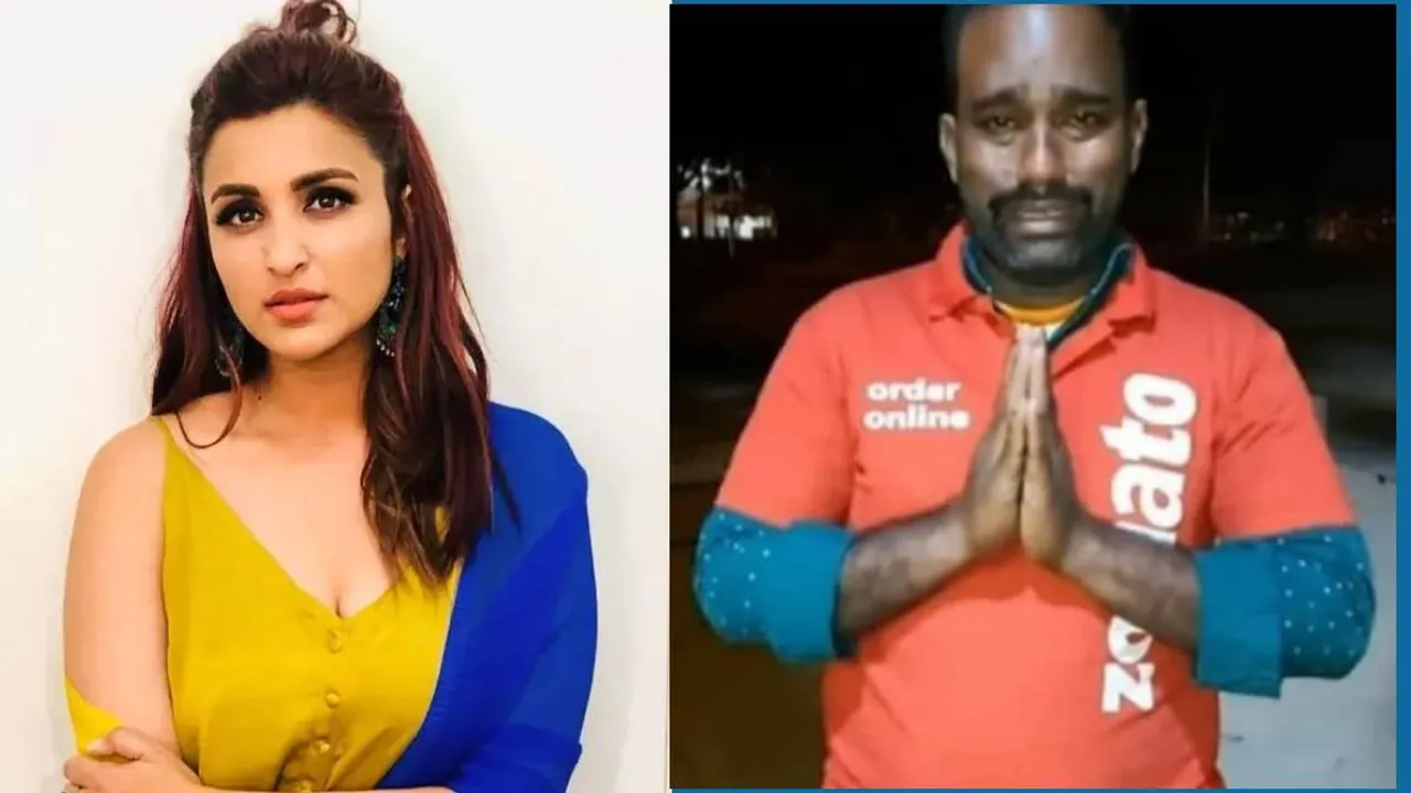 Viral tamil news Bollywood actress Parineeti Chopra supports zomato delivery boy