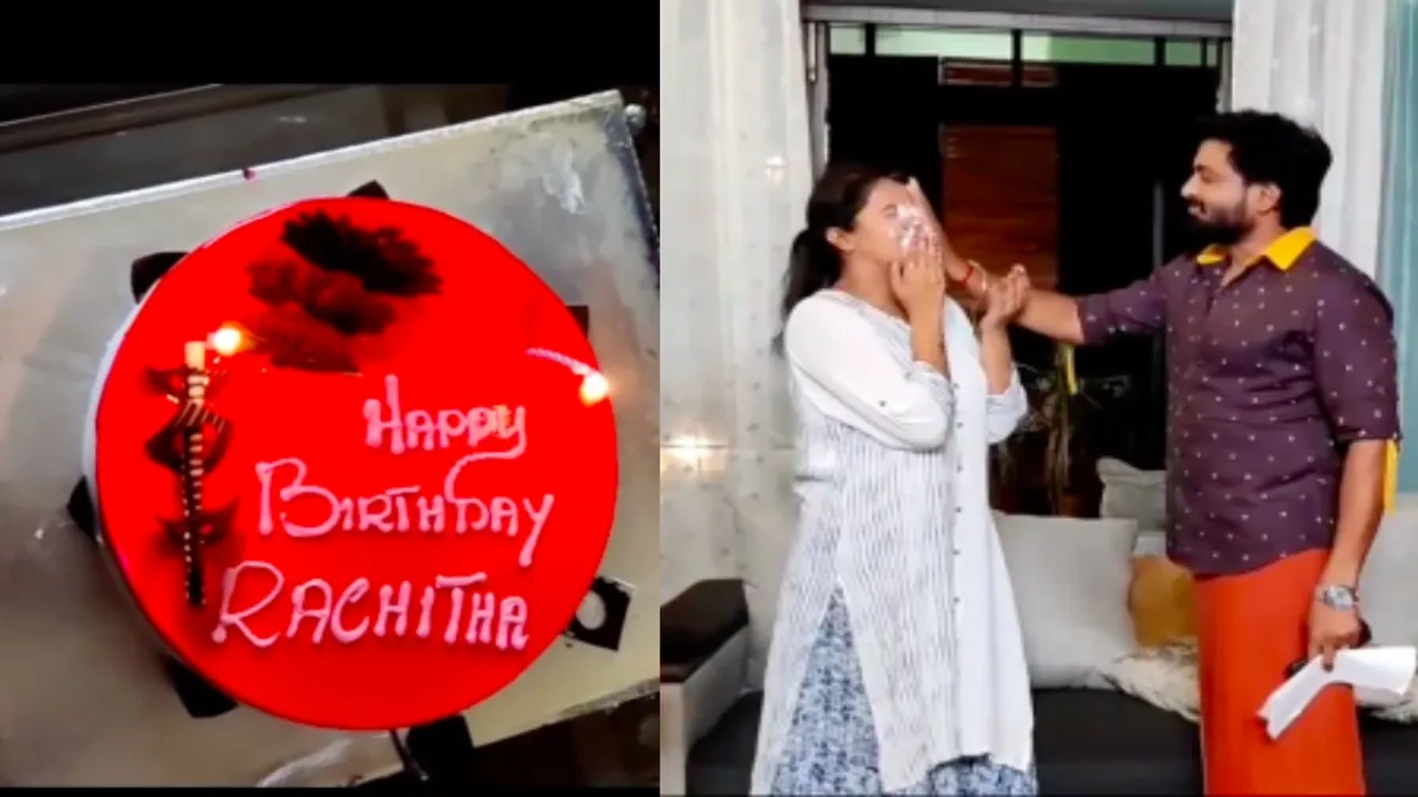 Tamil serial news: Serial actress Rachitha Mahalakshmi celebrates her birthday in naam iruvar namakku iruvar sets