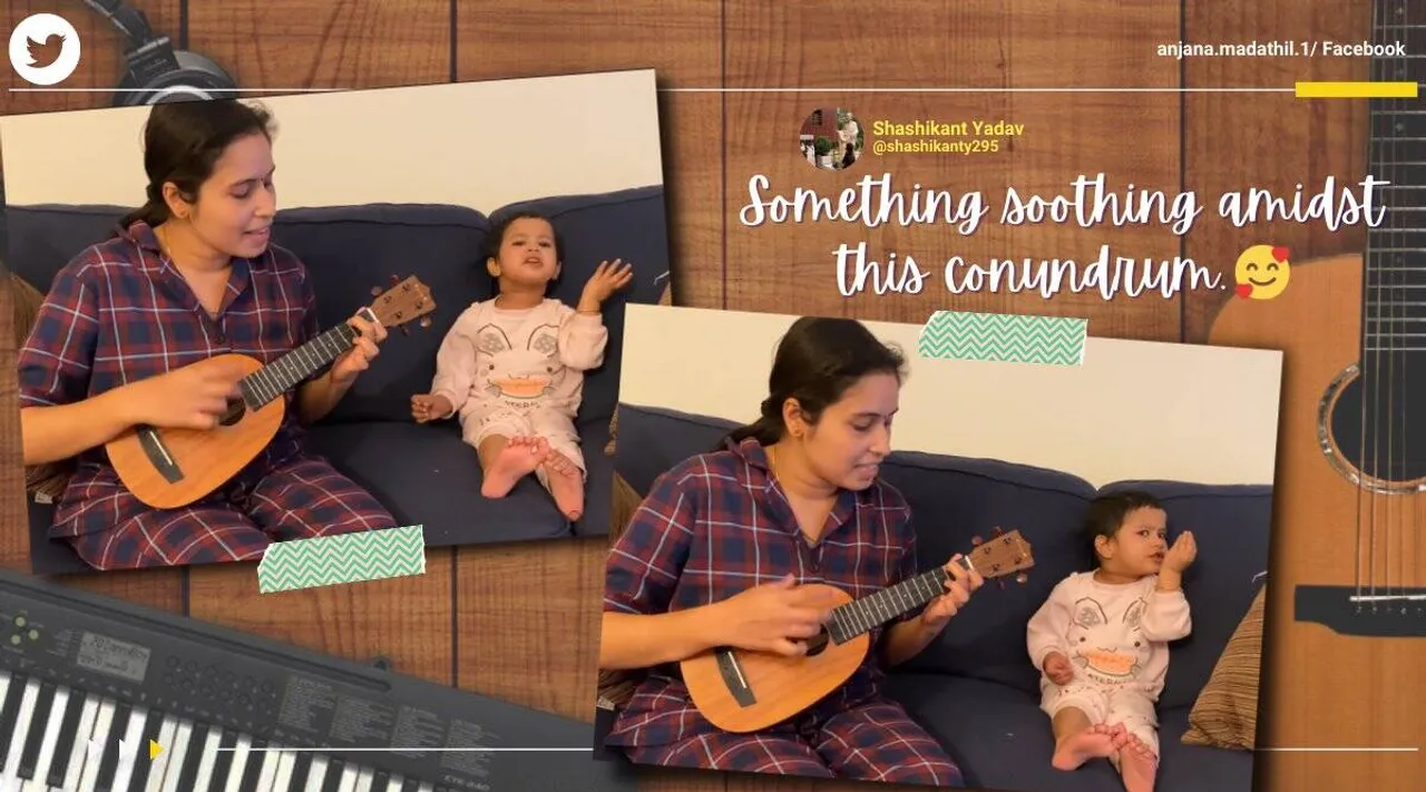 Adorable video of a little girl’s song party with mother