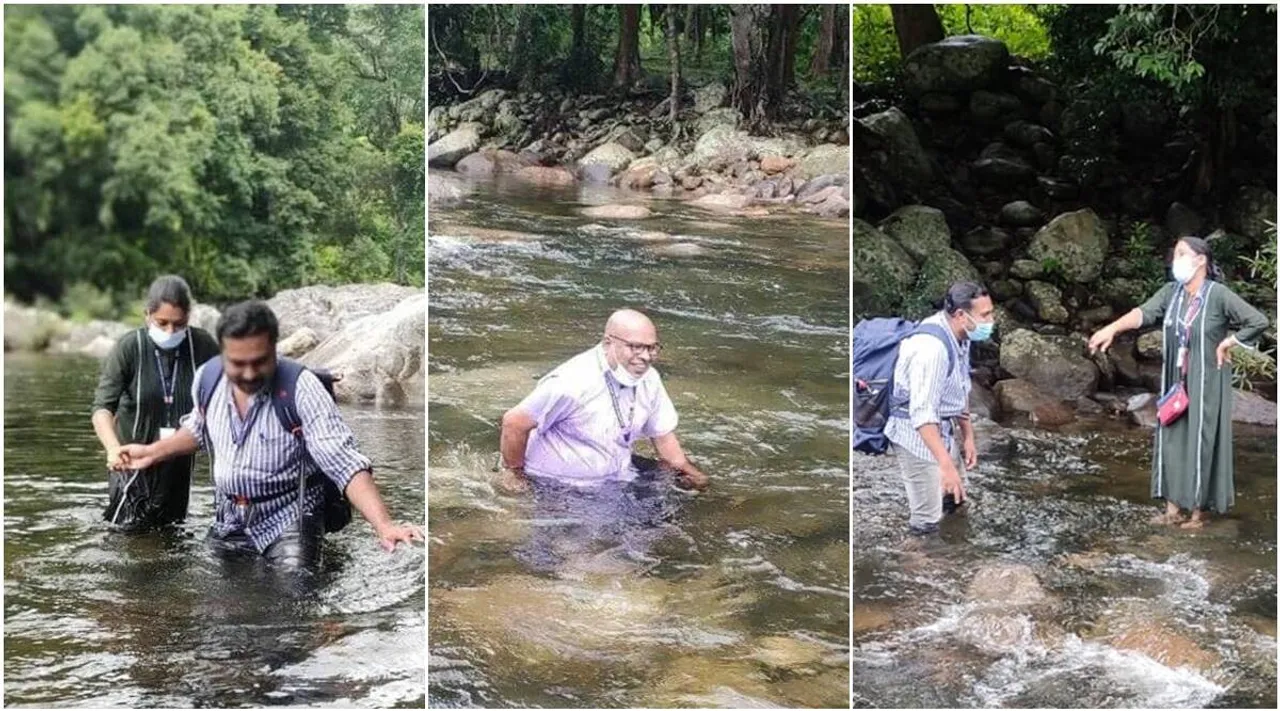 Kerala doctors cross river trek several kilometres to reach tribal village