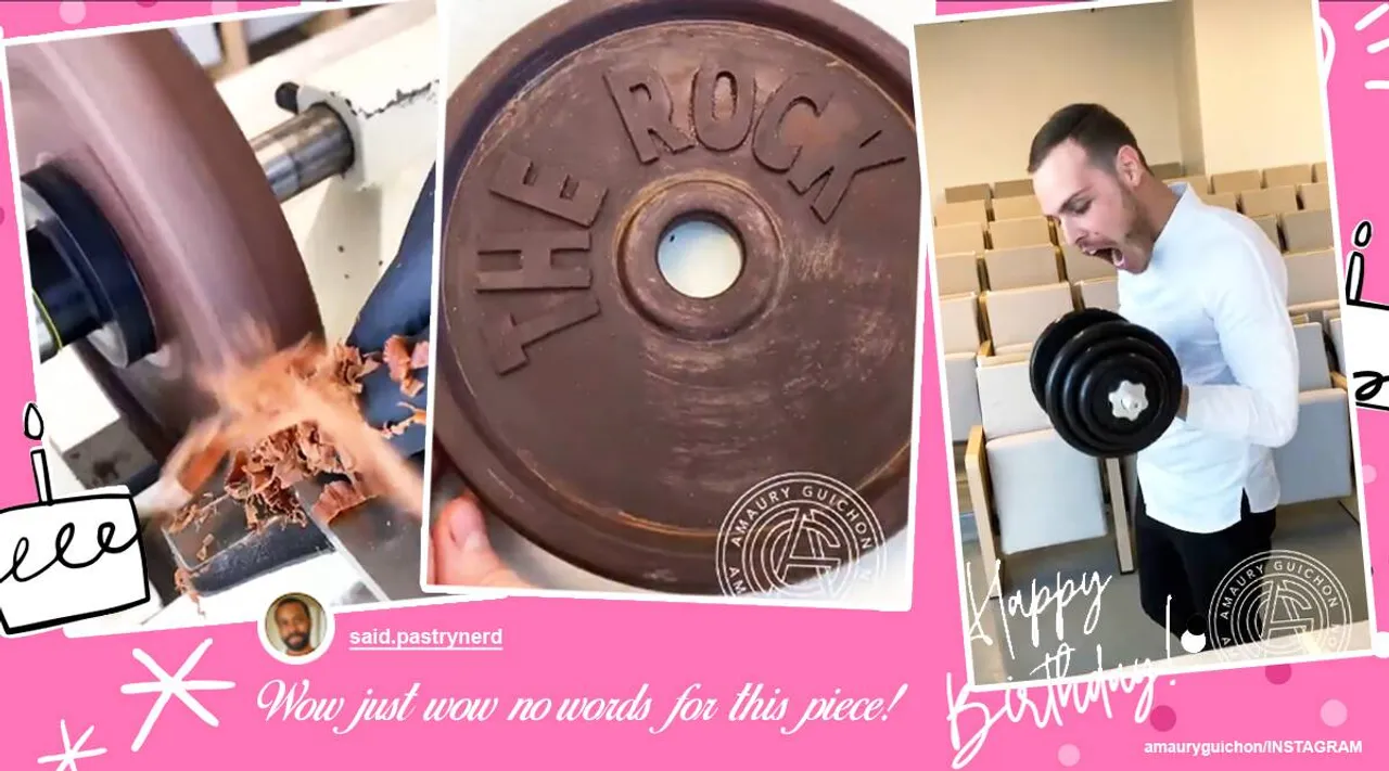 Pastry chef’s chocolate dumbbell creation leaves netizens craving for more