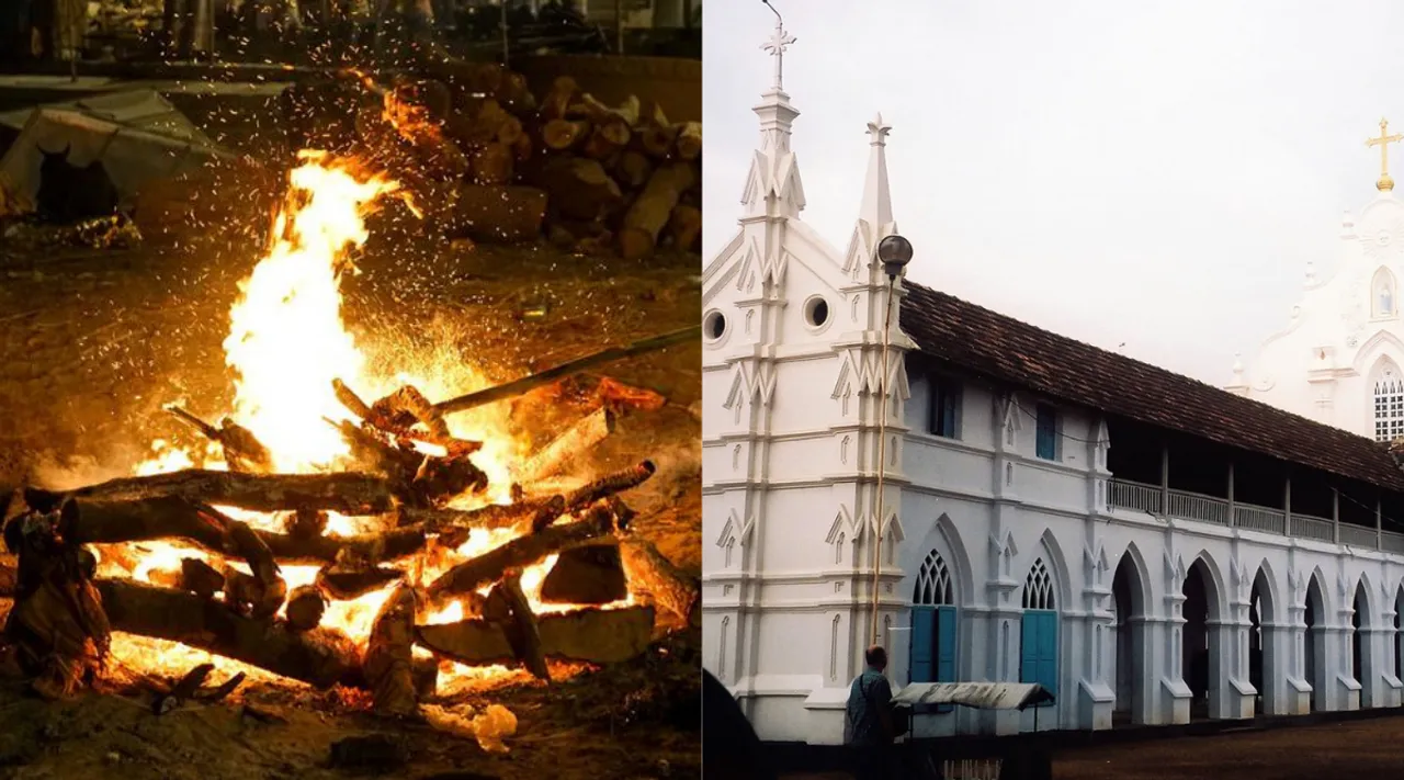 Kerala cemetery holds cremation of Hindu man who died of Covid