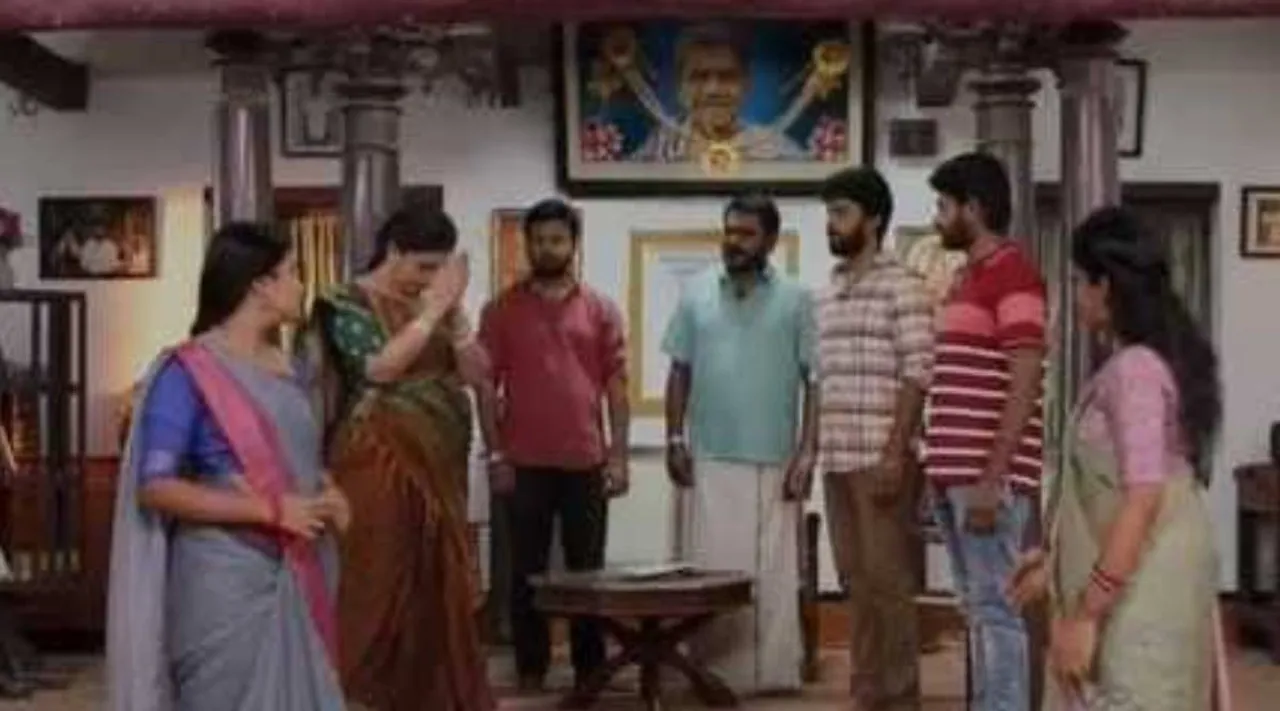 pandian stores serial, pandian stores serial today episode, dhanam, பாண்டியன் ஸ்டோர்ஸ், விஜய் டிவி, பாண்டியன் ஸ்டோர்ஸ் சீரியல், கார் ரிப்பேர், தனம், மீனா, முல்லை, கதிர், sathyamurthy, meena, jeeva, mullai, kathir, car repair in first day, pandian stores family fight