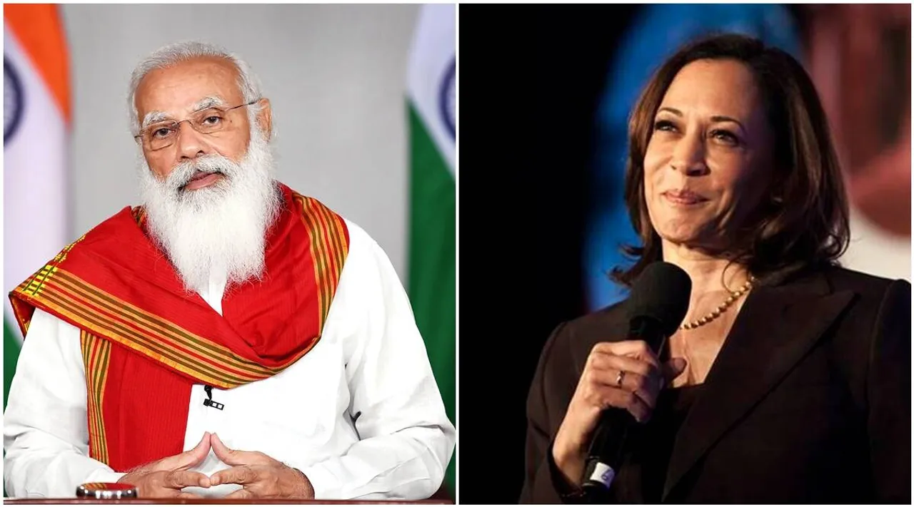 Kamala Harris, Narendra Modi, vaccine