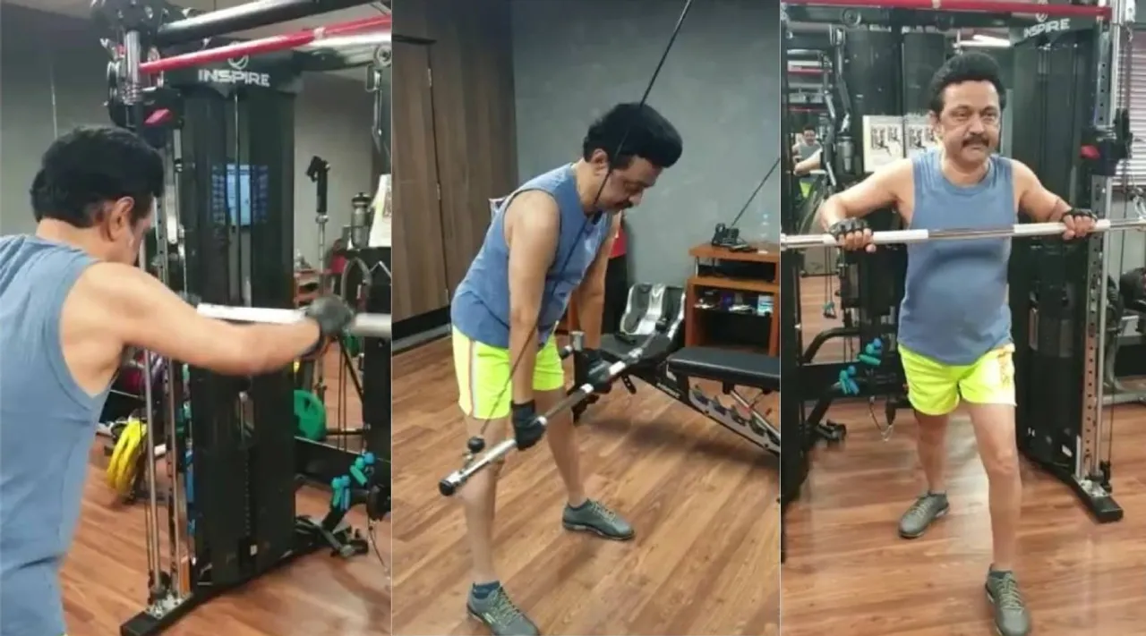 Cm stalin news in tamil: mk stalin work out video goes viral