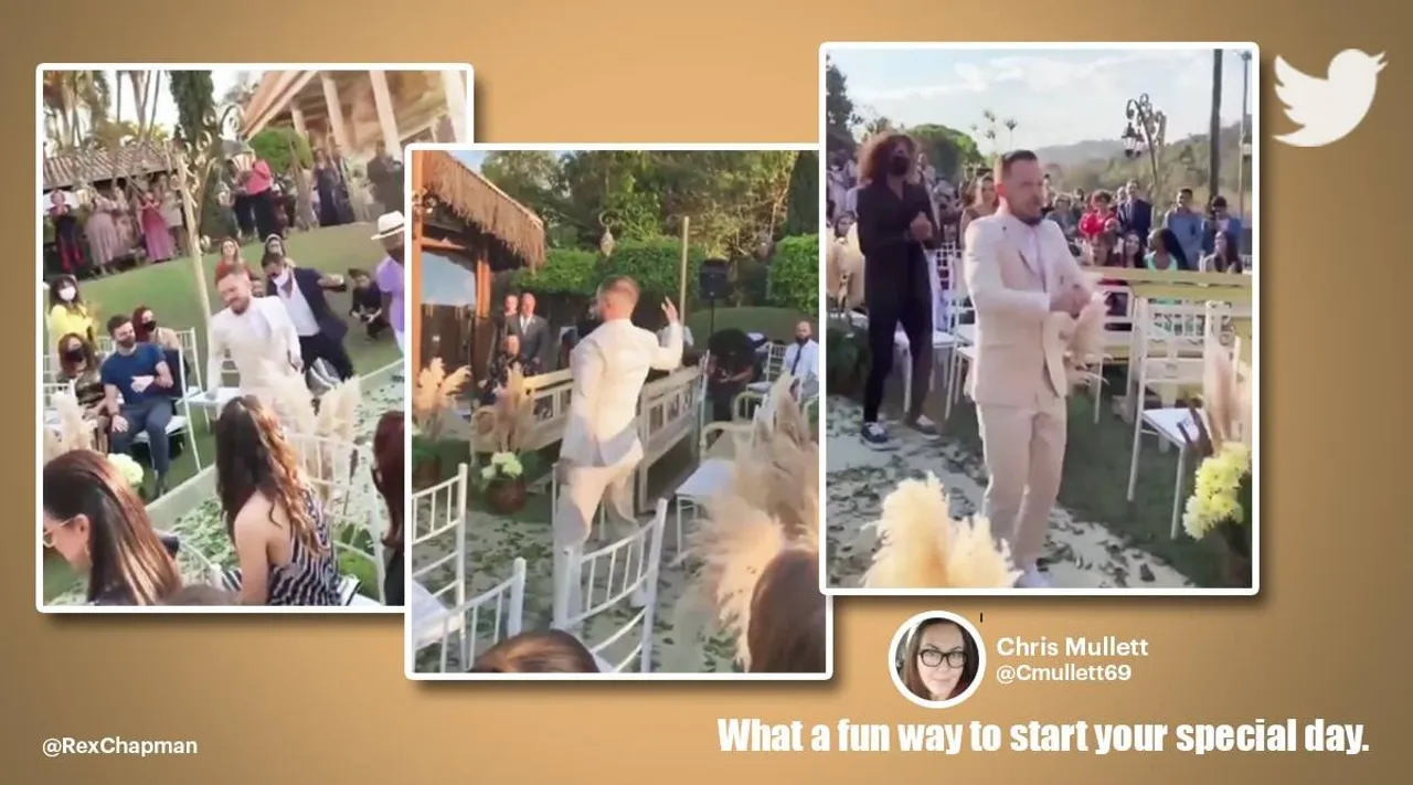 viral video, brazil dancer, dances at his wedding
