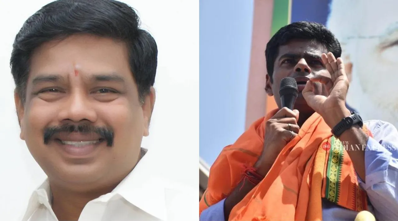 Tamil Nadu BJP functionaries targeting DMK ministers, annamalai, karu nagarajan, bjp, dmk, dmk ministers, senthil balaji, திமுக அமைச்சர்களைக் குறிவைக்கும் தமிழக பாஜக, அண்ணாமலை, பாஜக, கரு நாகராஜன், கண்காணித்து அம்பலப்படுத்த முயற்சி, dmk, sekar babu, PTR Palanivel Thiagarajan