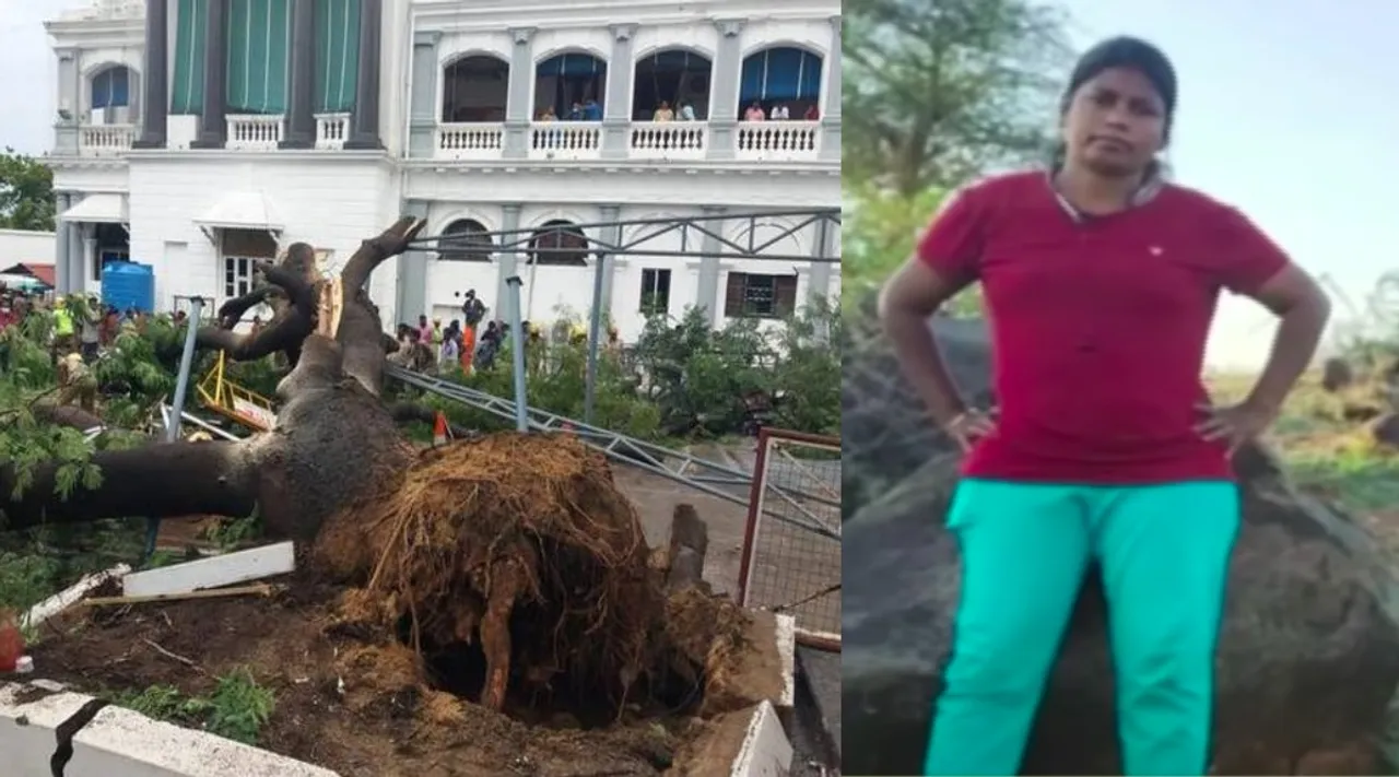 Chennai city Tamil News: Woman constable kavitha dies In TN Secretariat After Tree Falls On Her