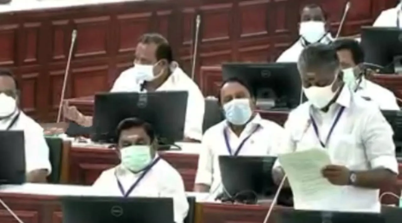 AIDMK MLAs maintain silence in house, AIDMK MLAs not questions about Rajendra Balaji arrest in house, eps, ops, சட்டப்பேரவையில் நேற்று வெளிநடப்பு, சட்டப்பேரவையில் அதிமுக எம்எல்ஏக்கள் அமைதி, ராஜேந்திர பாலாஜி பற்றி பேசாத அதிமுக எம்எல்ஏக்கள், Rajendra Balaji, AIADMK MLAs