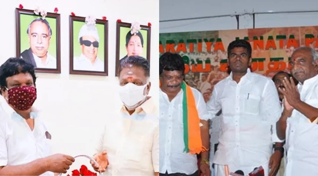 AMMK functionary shifted two parties in two days, இரண்டு நாளில் இரண்டு கட்சிக்கு தாவிய அமமுக நிர்வாகி, அமமுக நிர்வாகி எம்சி முனுசாமி, பாஜக, அதிமுக, AMMK functionary MC Munusamy, AMMK, AIADMK, BJP, Tamilnadu