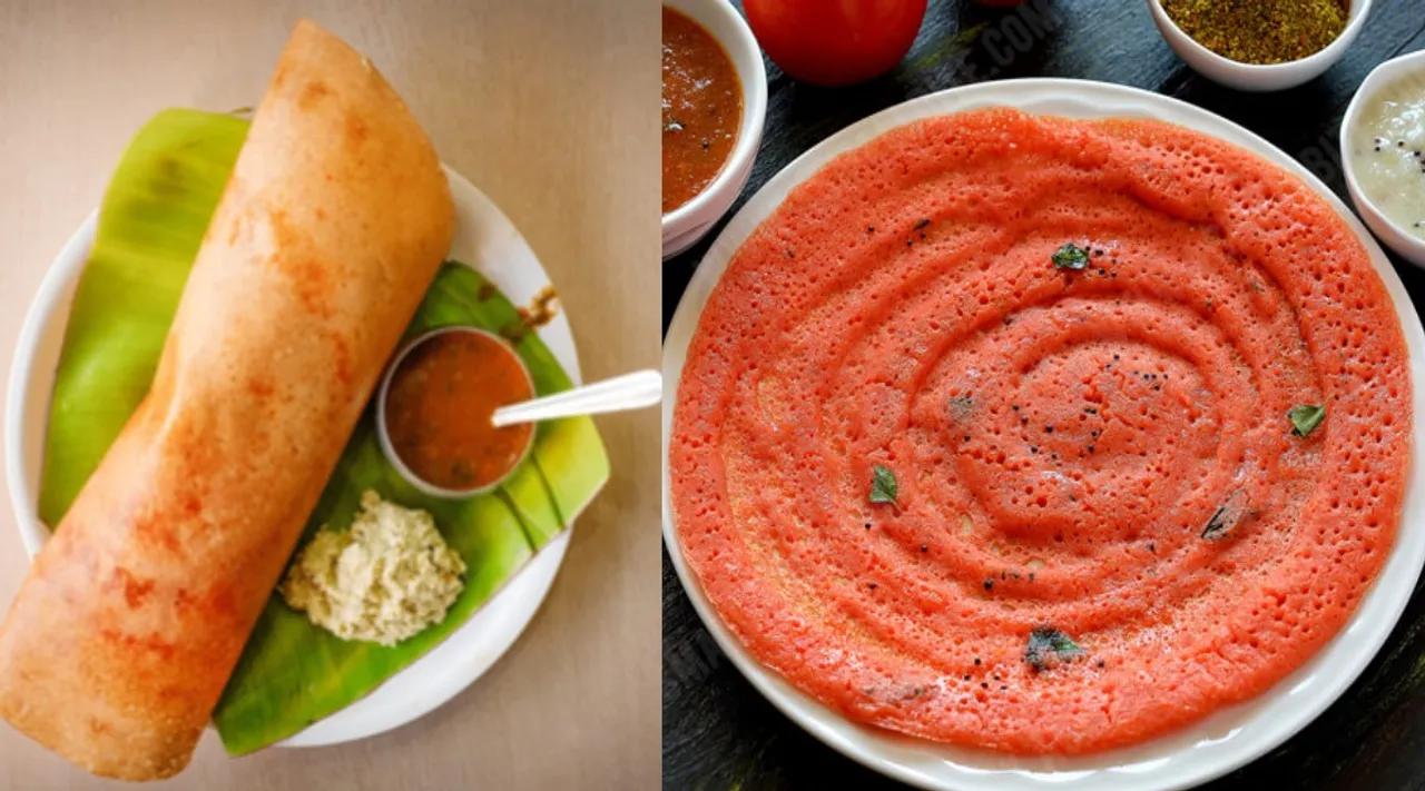 instant dosa recipe in tamil: how make Tomato Dosa or Thakkali Dosai tamil