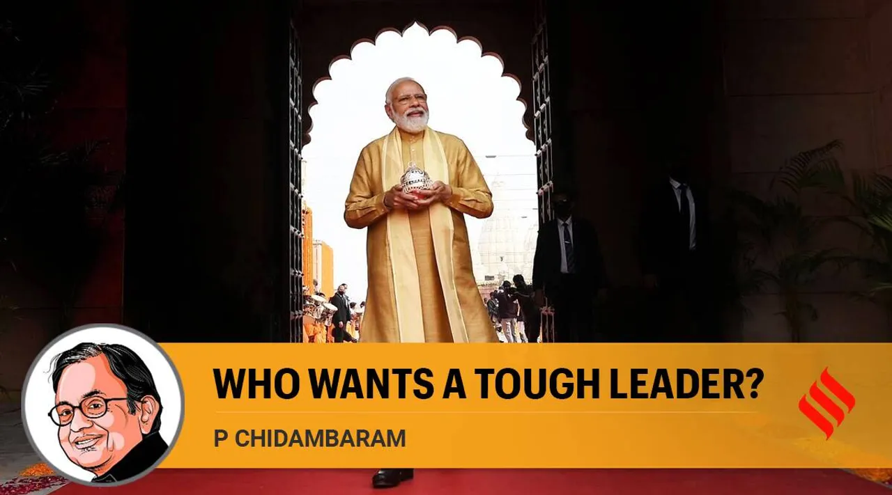 Chidambaram writes who wants a tough leader