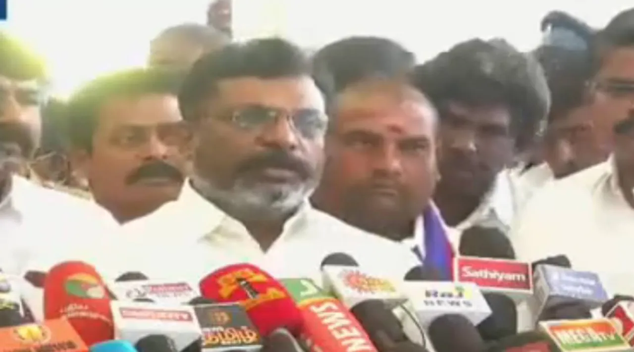 BJP and VCK clash with slogans, Bharat Matha ki Je vs Jaibhim slogans, Thirumavalavan press meet, coimbatore, ஏர்போர்ட்டில் பறந்த பாரத் மாதாகி ஜே - ஜெய்பீம் கோஷம், பாஜக - விசிக முழக்க மோதல், VCK, BJP, BJP and VCK clash