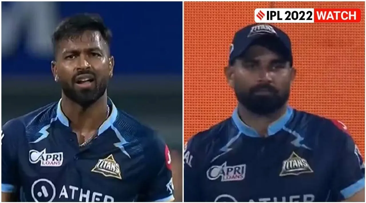 Watch: skipper Hardik heated exchange with Shami during GT vs SRH IPL match
