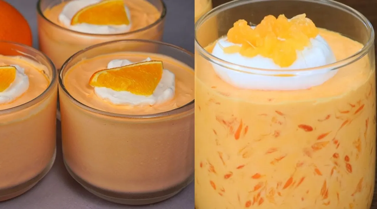 Orange Mousse Recipe in tamil: how to make Quick Orange Mousse Recipe tamil