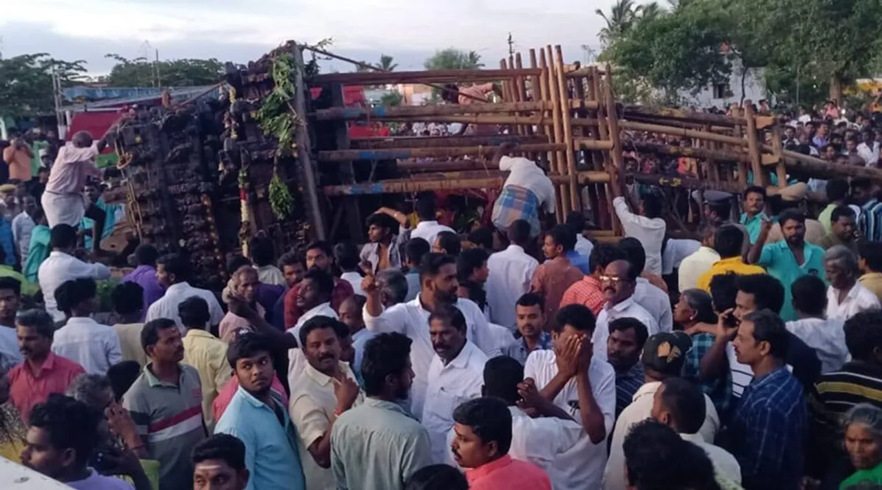 தருமபுரியில் தேர் விபத்து; இரண்டு பேர் உயிரிழப்பு