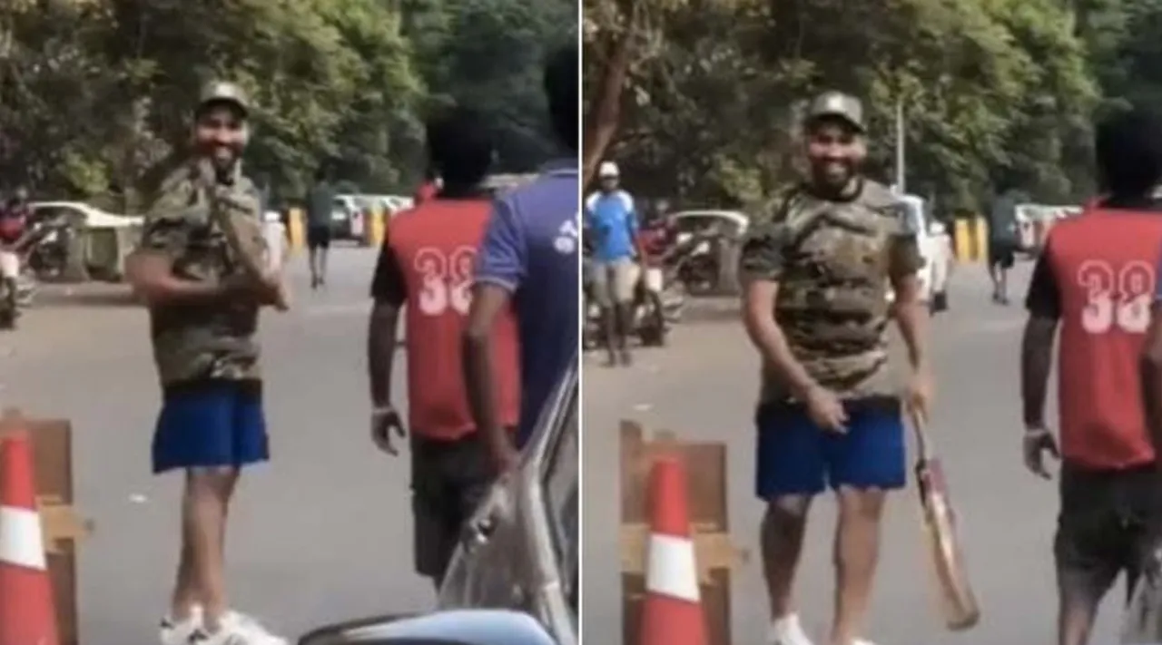 Rohit Sharma playing street Cricket video goes viral