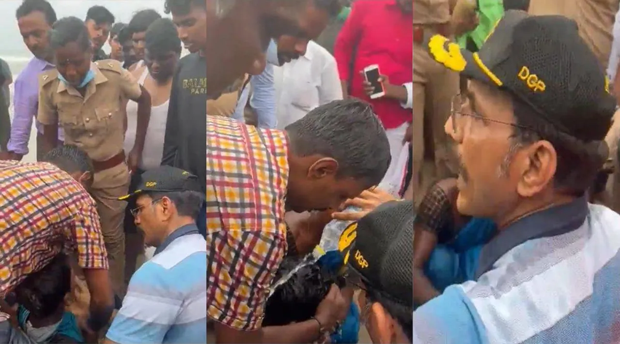 DGP Sylendra Babu provides first aid to a boy, Sylendra babu IPS, DGP Sylendra Babu, டிஜிபி சைலேந்திர பாபு, சிறுவனுக்கு முதல் உதவி அளித்த டிஜிபி சைலேந்திர பாபு