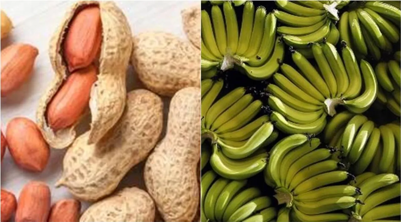 Boiled Peanuts and Green Banana fruits take weekly once, indian peanut, disadvantages of peanut chikki, peanut benefits, peanut chikki benefits, வேகவைத்த வேர்க்கடலை, பச்சை வாழைப்பழம், எளிய உணவு, அவித்த வேர்க்கடலை பிளஸ் வாழைப் பழம், fat in peanuts, disadvantages of peanuts, banana for skin whitening, green banana for diarrhea, ripe or unripe banana for diarrhea, raw banana benefits for skin, how many bananas to eat for loose motion, is banana good for skin whitening